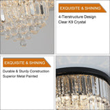 Luxury Clear Crystal Flush Mount Chandeliers