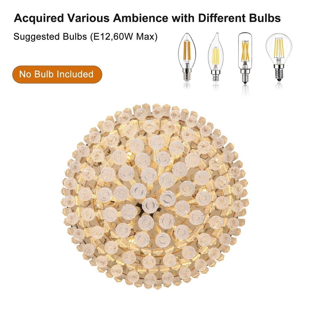 Luxury Clear Crystal Flush Mount Chandeliers