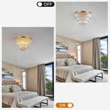 Luxury Clear Crystal Flush Mount Chandeliers