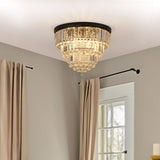 Luxury Clear Crystal Flush Mount Chandeliers