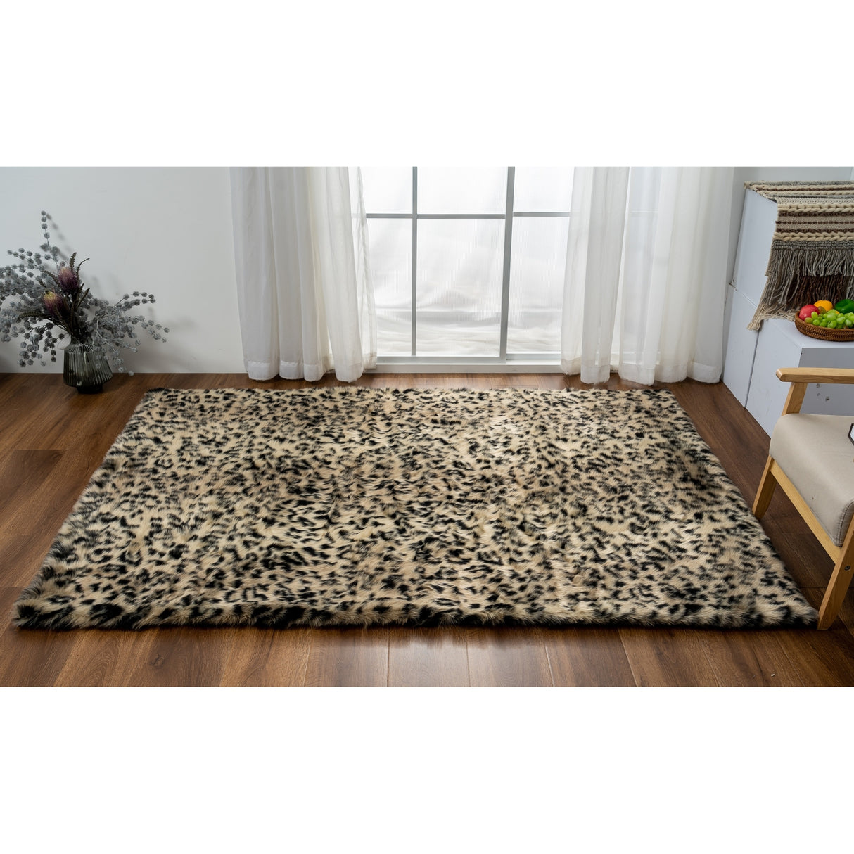 Luxury Collection Abstract Leopard 5x7 Area Rug
