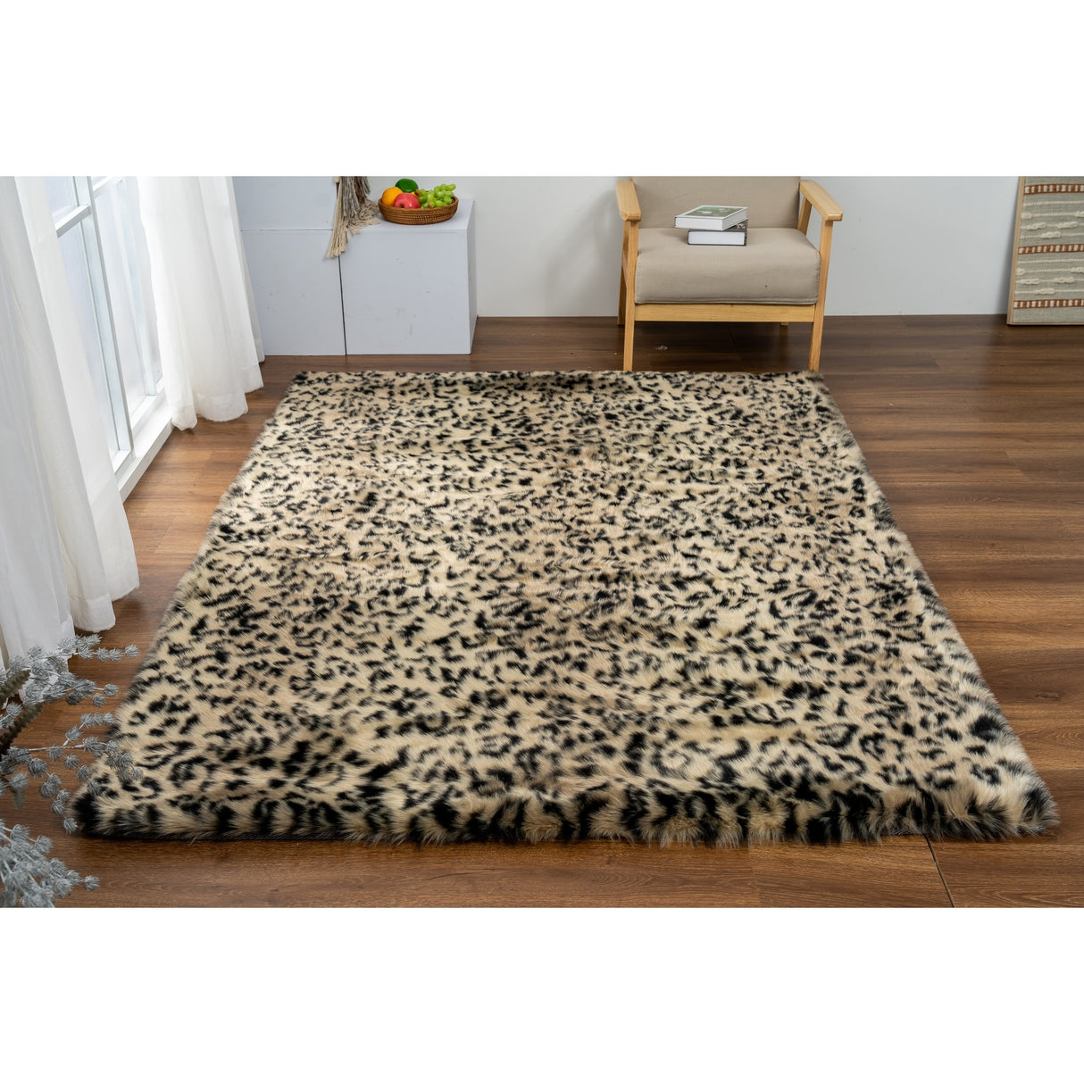 Luxury Collection Abstract Leopard 5x7 Area Rug