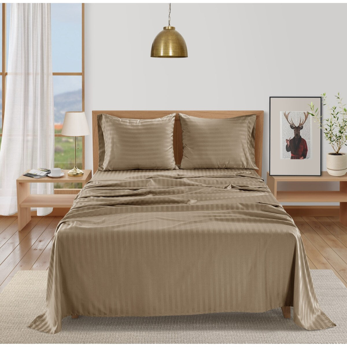 Luxury Egyptian Cotton Sateen Weave 800 TC Deep Pocket Sheet Set