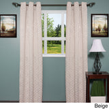 Luxury Grommet Mid-Weight Jacquard Curtain Panel Pair - 76 x 84 - 76 x 84