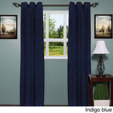 Luxury Grommet Mid-Weight Jacquard Curtain Panel Pair - 76 x 84 - 76 x 84