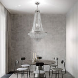 Crystal Chandelier Empire Large Foyer Glam Ceiling Light - 24*24*30 inches（D*H）