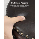Luxury Leather Upholstered Counter Stools Set of 2
