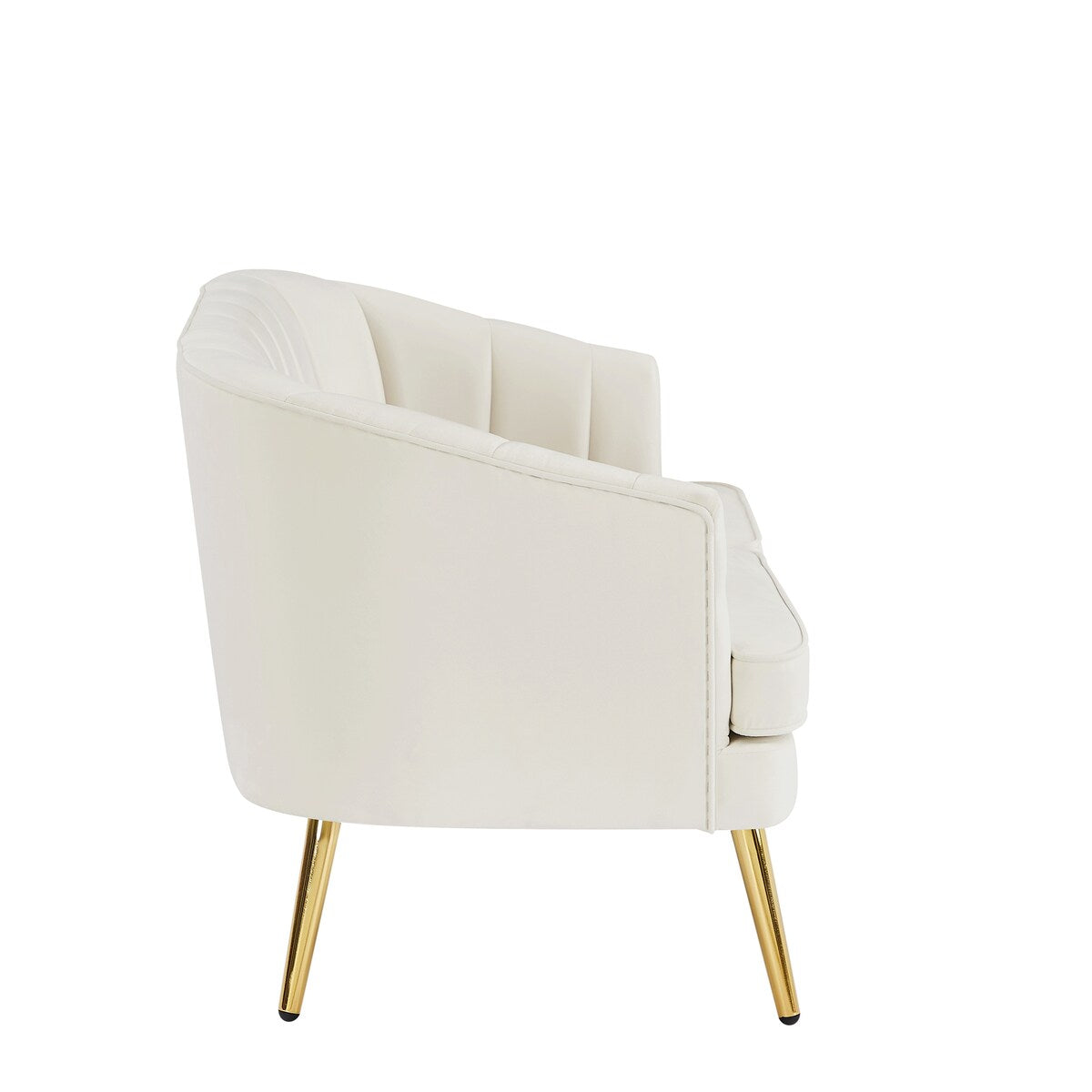 Luxury Loveseat Sofa for Living Room, Apartment, Office, Sloped Arm Sofa, Loose Back Sofa, Bench Sofa, Single Cushion Sofa