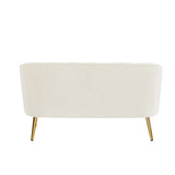 Luxury Loveseat Sofa for Living Room, Apartment, Office, Sloped Arm Sofa, Loose Back Sofa, Bench Sofa, Single Cushion Sofa