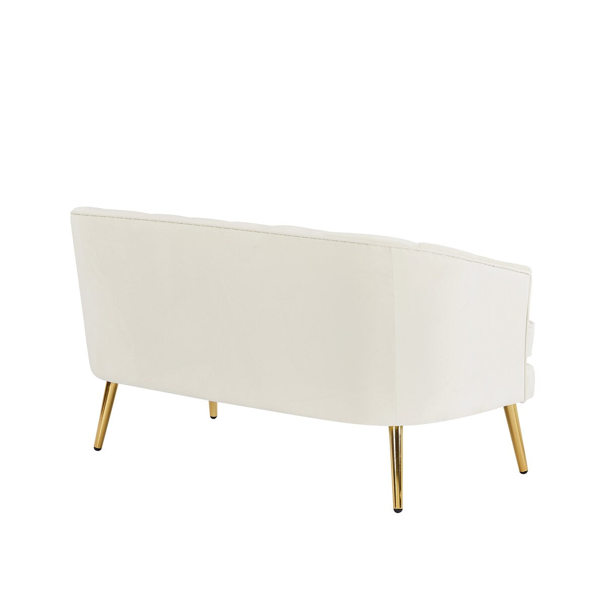 Luxury Loveseat Sofa for Living Room, Apartment, Office, Sloped Arm Sofa, Loose Back Sofa, Bench Sofa, Single Cushion Sofa