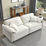Luxury Modern Style 2 Pieces Living Room Upholstery Sofa Set, velvet