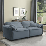 Luxury Modern Style 2 Pieces Living Room Upholstery Sofa Set, velvet