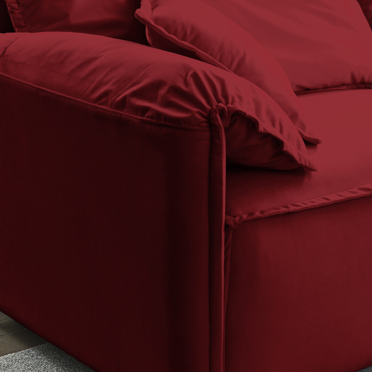 Luxury Modern Style 2 Pieces Living Room Upholstery Sofa Set, velvet