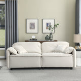Luxury Modern Style 2 Pieces Living Room Upholstery Sofa Set, velvet