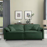Luxury Modern Style 2 Pieces Living Room Upholstery Sofa Set, velvet