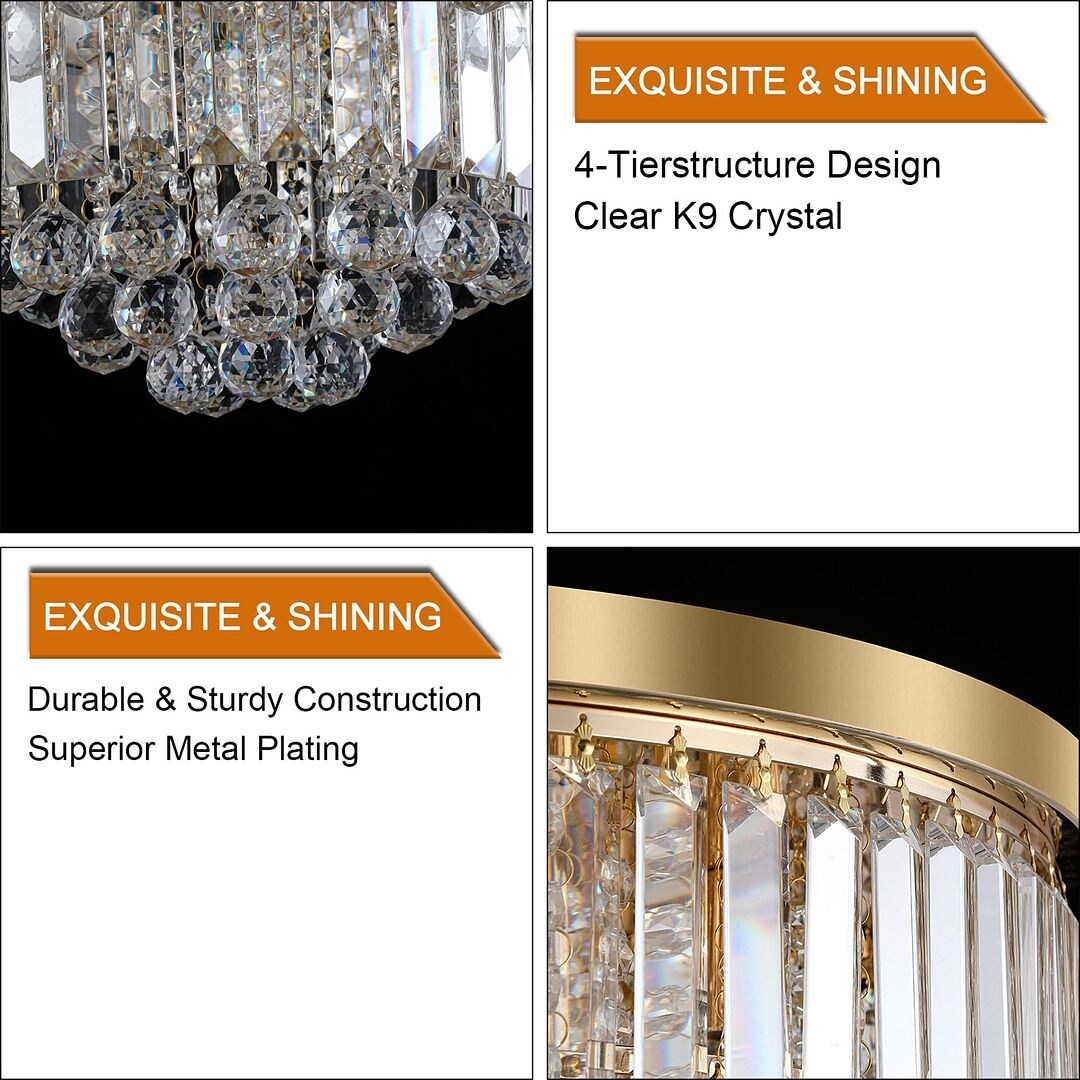 Luxury Modern Style Crystal Lights, Large Ceiling Chandeliers