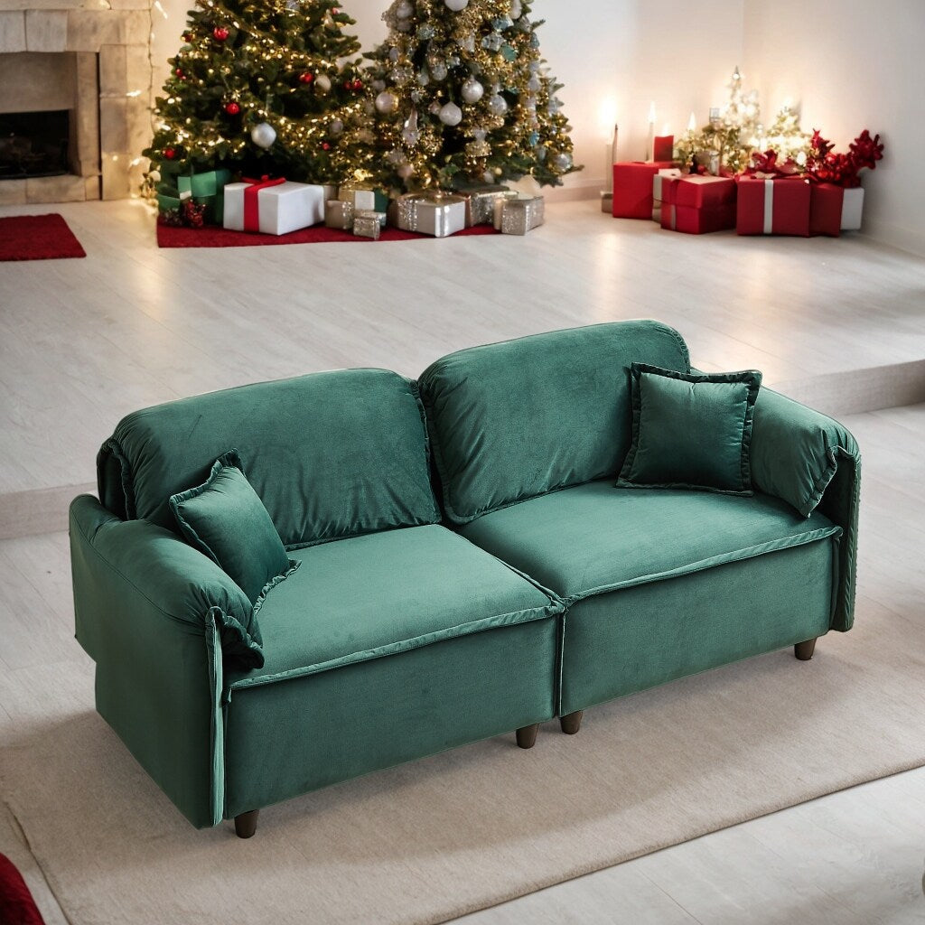 Luxury Modern Style Living Room Upholstery Sofa, velvet