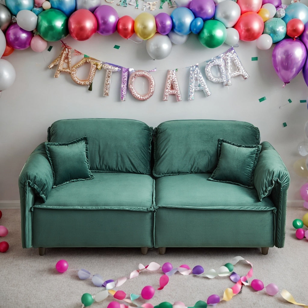 Luxury Modern Style Living Room Upholstery Sofa, velvet