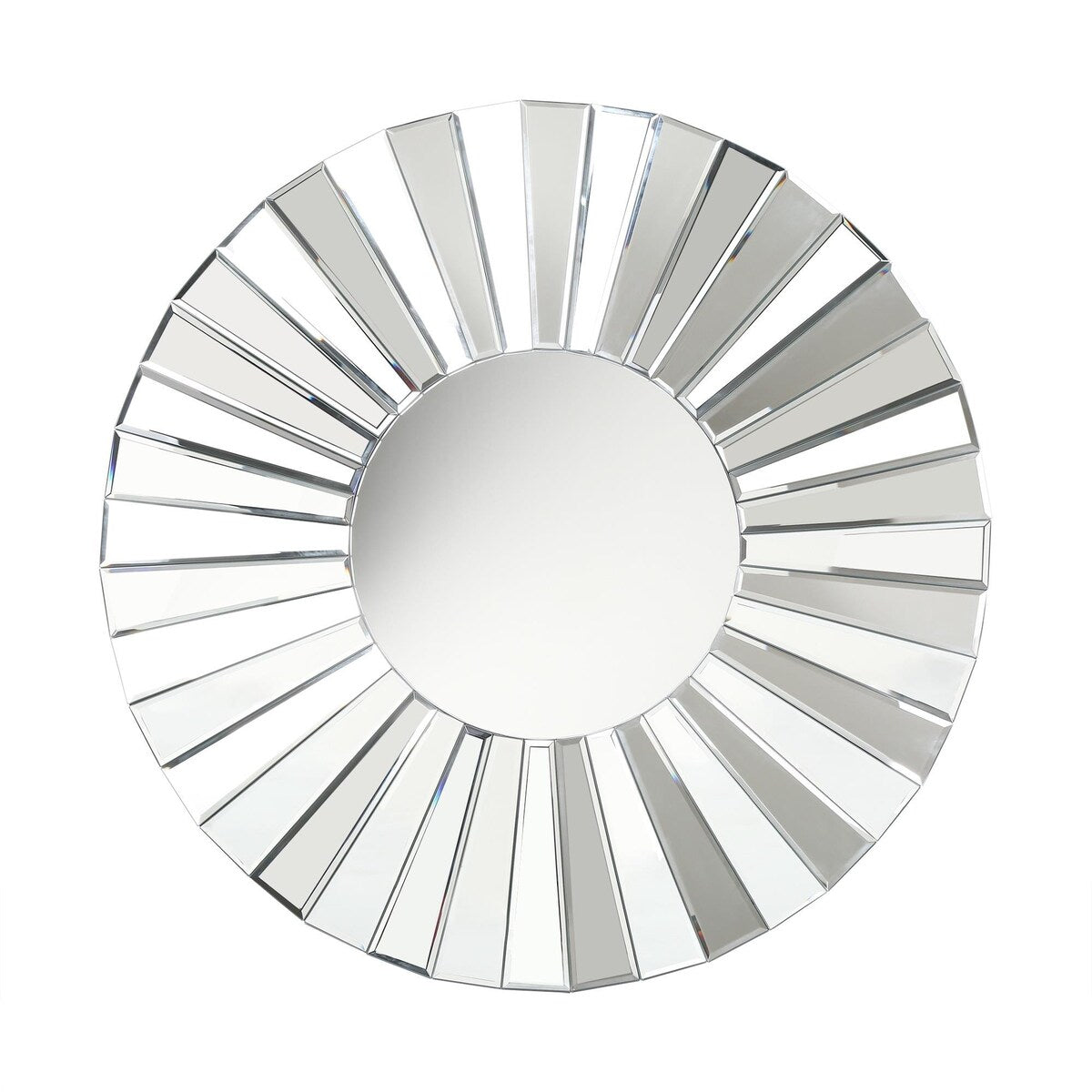 Luxury Round Beveled Large Bathroom Vanity Mirror Wall Accent Mirrors Bedroom Living / Dining Room - 35.5" D x 0.8"H