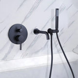 Luxury Wall Mounted Bathtub Faucet With High-pressure Handheld Shower and Tub Spout