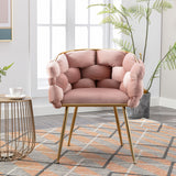 Luxury modern simple leisure velvet single sofa chair bedroom lazy person household dresser stool manicure table back chair