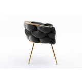 Luxury modern simple leisure velvet single sofa chair bedroom lazy person household dresser stool manicure table back chair