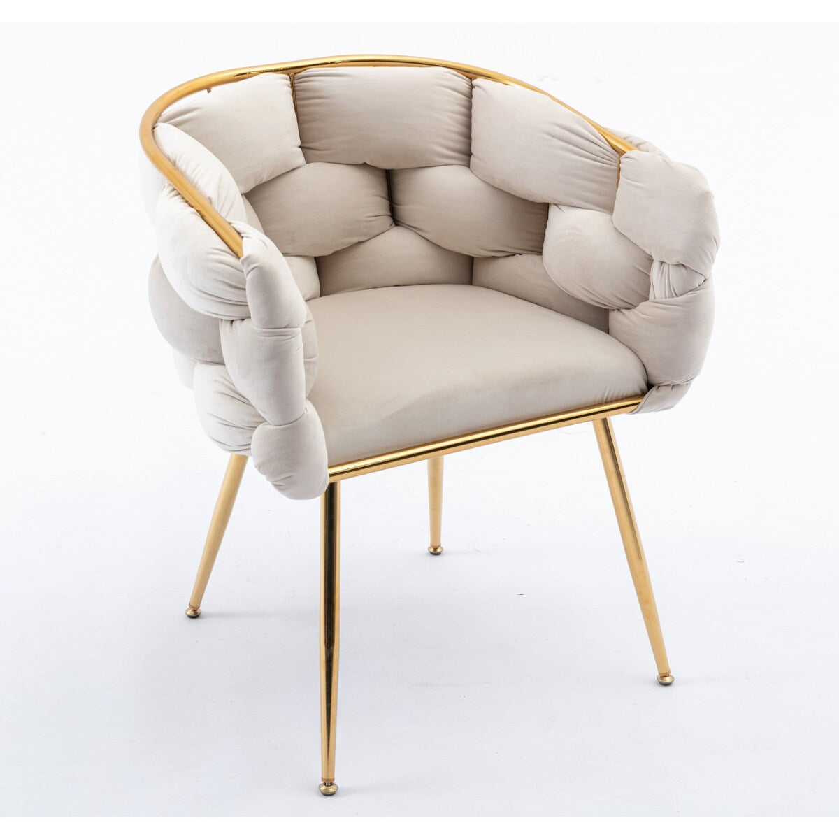 Luxury modern simple leisure velvet single sofa chair bedroom lazy person household dresser stool manicure table back chair