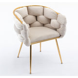Luxury modern simple leisure velvet single sofa chair bedroom lazy person household dresser stool manicure table back chair