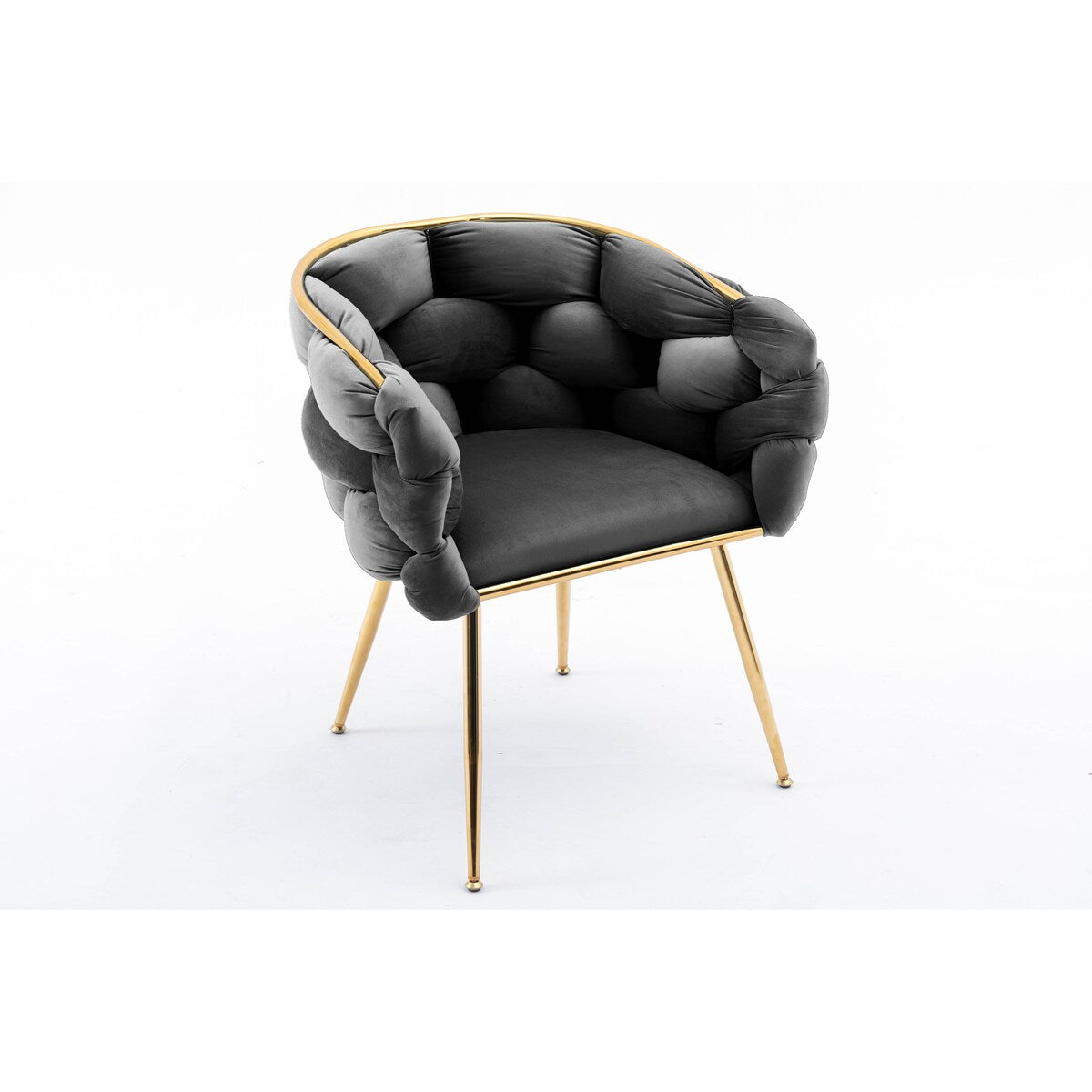 Luxury modern simple leisure velvet single sofa chair bedroom lazy person household dresser stool manicure table back chair