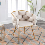 Luxury modern simple leisure velvet single sofa chair bedroom lazy person household dresser stool manicure table back chair