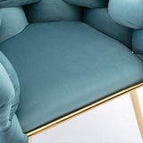 Luxury modern simple leisure velvet single sofa chair bedroom lazy person household dresser stool manicure table back chair