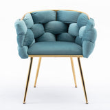 Luxury modern simple leisure velvet single sofa chair bedroom lazy person household dresser stool manicure table back chair