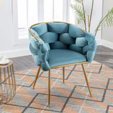Luxury modern simple leisure velvet single sofa chair bedroom lazy person household dresser stool manicure table back chair
