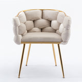 Luxury modern simple leisure velvet single sofa chair bedroom lazy person household dresser stool manicure table back chair