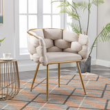 Luxury modern simple leisure velvet single sofa chair bedroom lazy person household dresser stool manicure table back chair