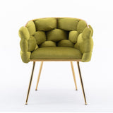 Luxury modern simple leisure velvet single sofa chair bedroom lazy person household dresser stool manicure table back chair
