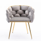 Luxury modern simple leisure velvet single sofa chair bedroom lazy person household dresser stool manicure table back chair