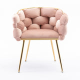 Luxury modern simple leisure velvet single sofa chair bedroom lazy person household dresser stool manicure table back chair