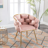 Luxury modern simple leisure velvet single sofa chair bedroom lazy person household dresser stool manicure table back chair