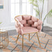 Luxury modern simple leisure velvet single sofa chair bedroom lazy person household dresser stool manicure table back chair