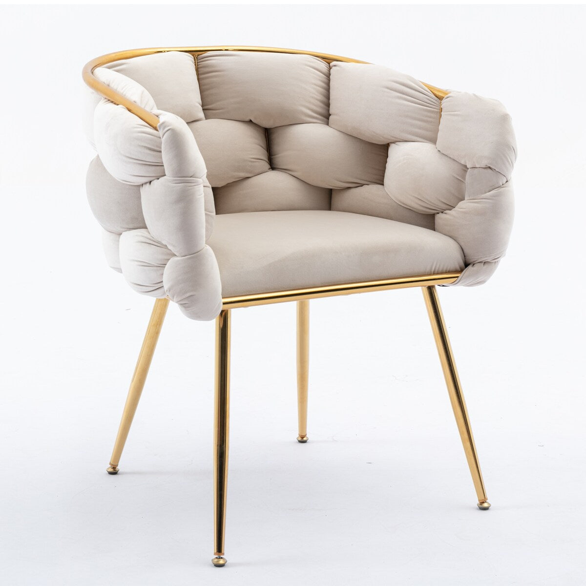 Luxury modern simple leisure velvet single sofa chair bedroom lazy person household dresser stool manicure table back chair