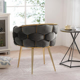 Luxury modern simple leisure velvet single sofa chair bedroom lazy person household dresser stool manicure table back chair