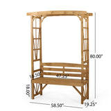 Lyanna Traditional Firwood Arbor Bench by Christopher Knight Home