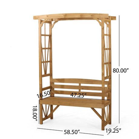 Lyanna Traditional Firwood Arbor Bench by Christopher Knight Home