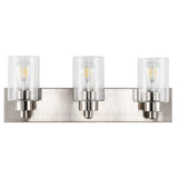 Lydia 3-Light Seeded Glass/Iron Modern Contemporary LED Vanity Light, by JONATHAN Y