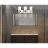 Lydia 3-Light Seeded Glass/Iron Modern Contemporary LED Vanity Light, by JONATHAN Y