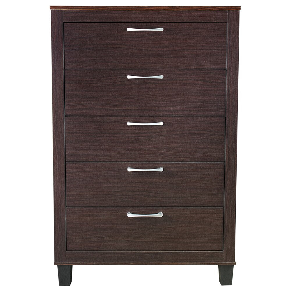 LYKE Home Bianca Walnut MDF/ Veneer/ Laminate Chest