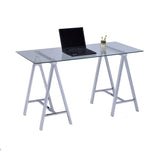 LYKE Home Modern Sleek Glass Writing Desk