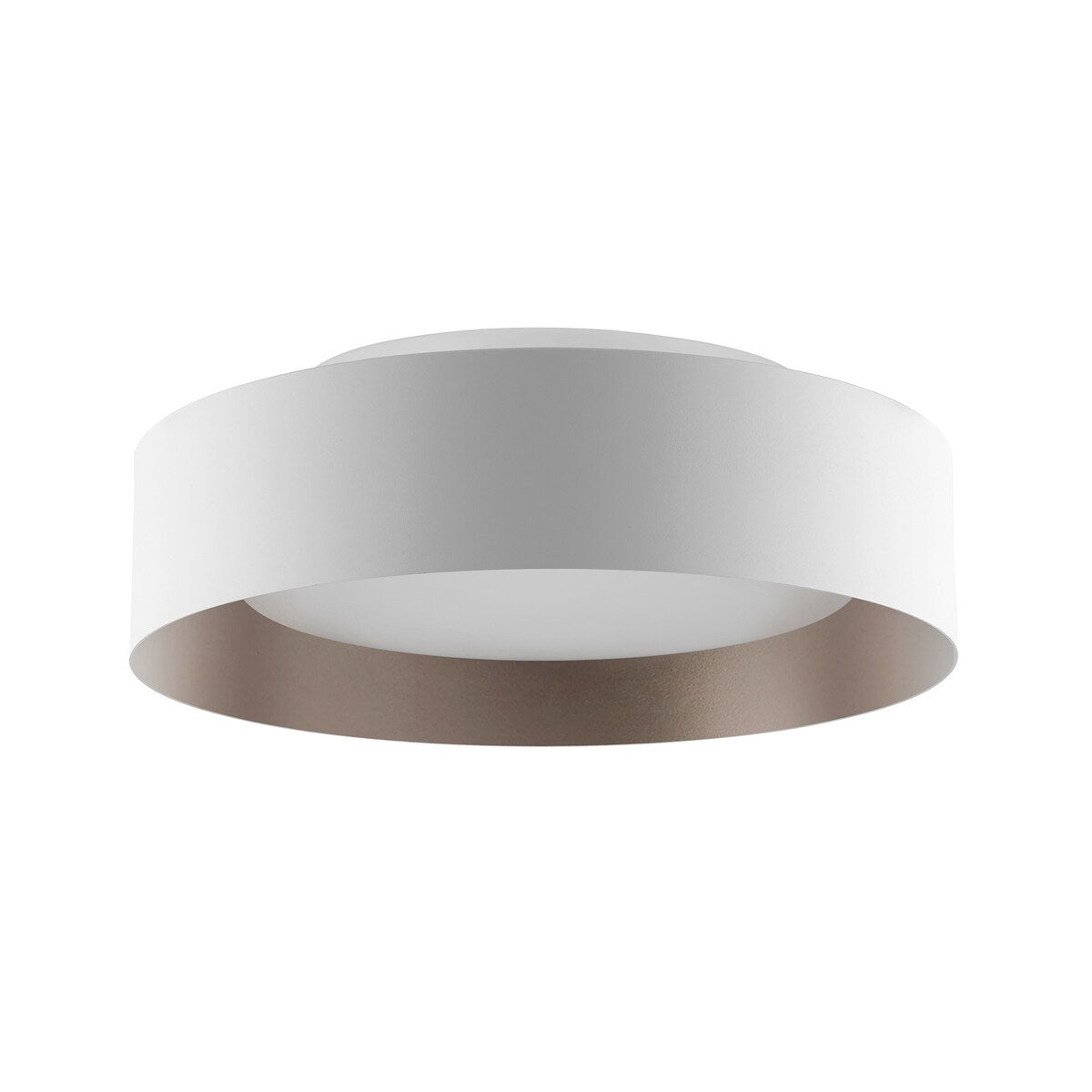 Lynch 15.75 in. 3-Light White & Champagne Flushmount Ceiling Light - 15.75 x 15.75 x 5.13
