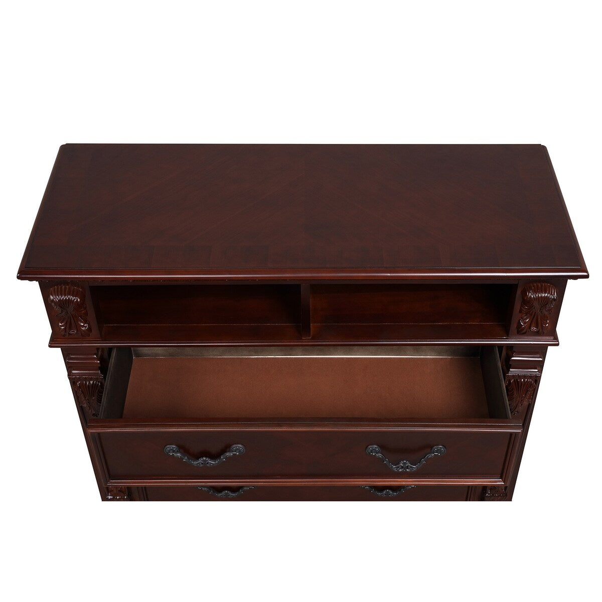 Lyndon Cherry 3-Drawer 48 in. Chest of Drawers
